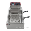 12L Tangki tunggal Double Basket Electric Fryer